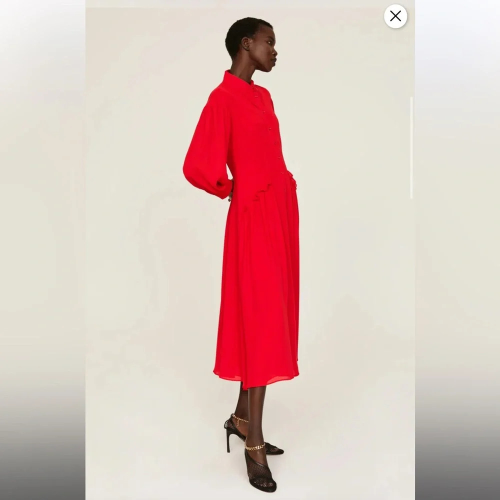 Saunders Collective Flowing Button Front Dress, R… - image 2